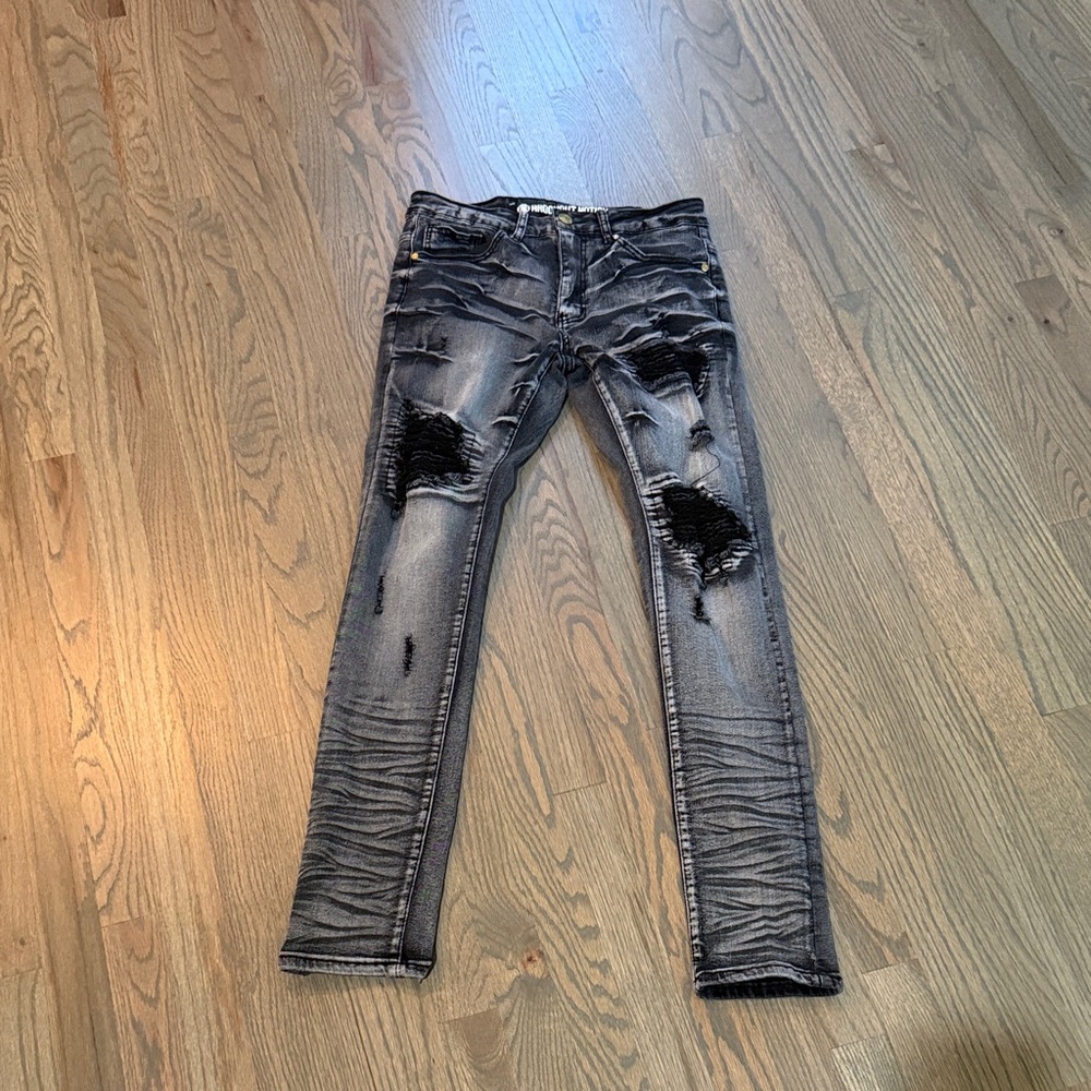 Distressed Black Jeans for Men